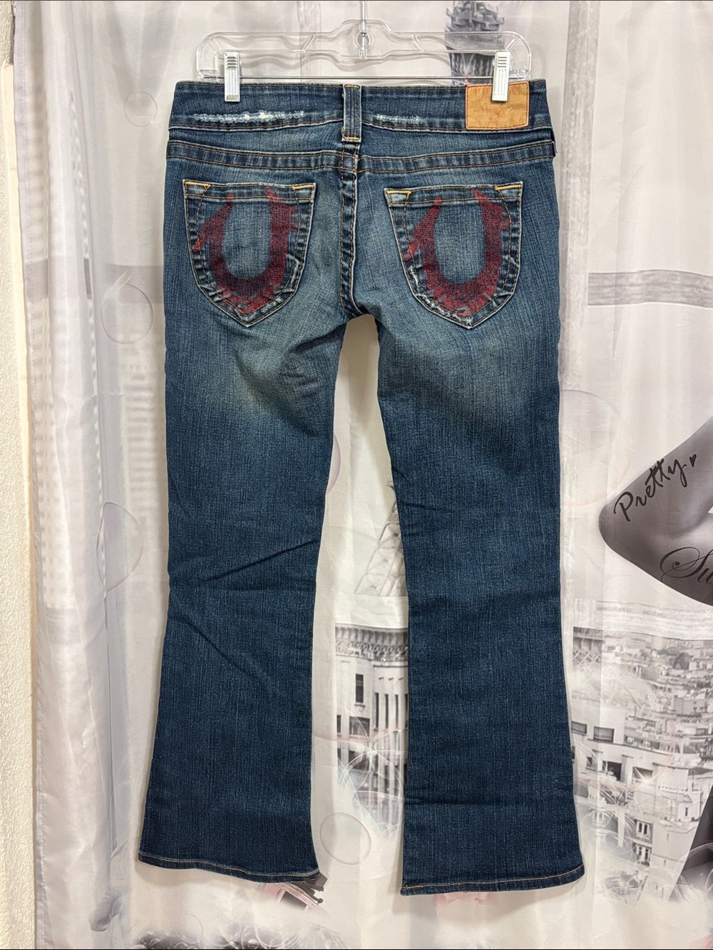 VTG True Religion Painted Logo Boot Cut Jeans